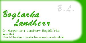 boglarka landherr business card